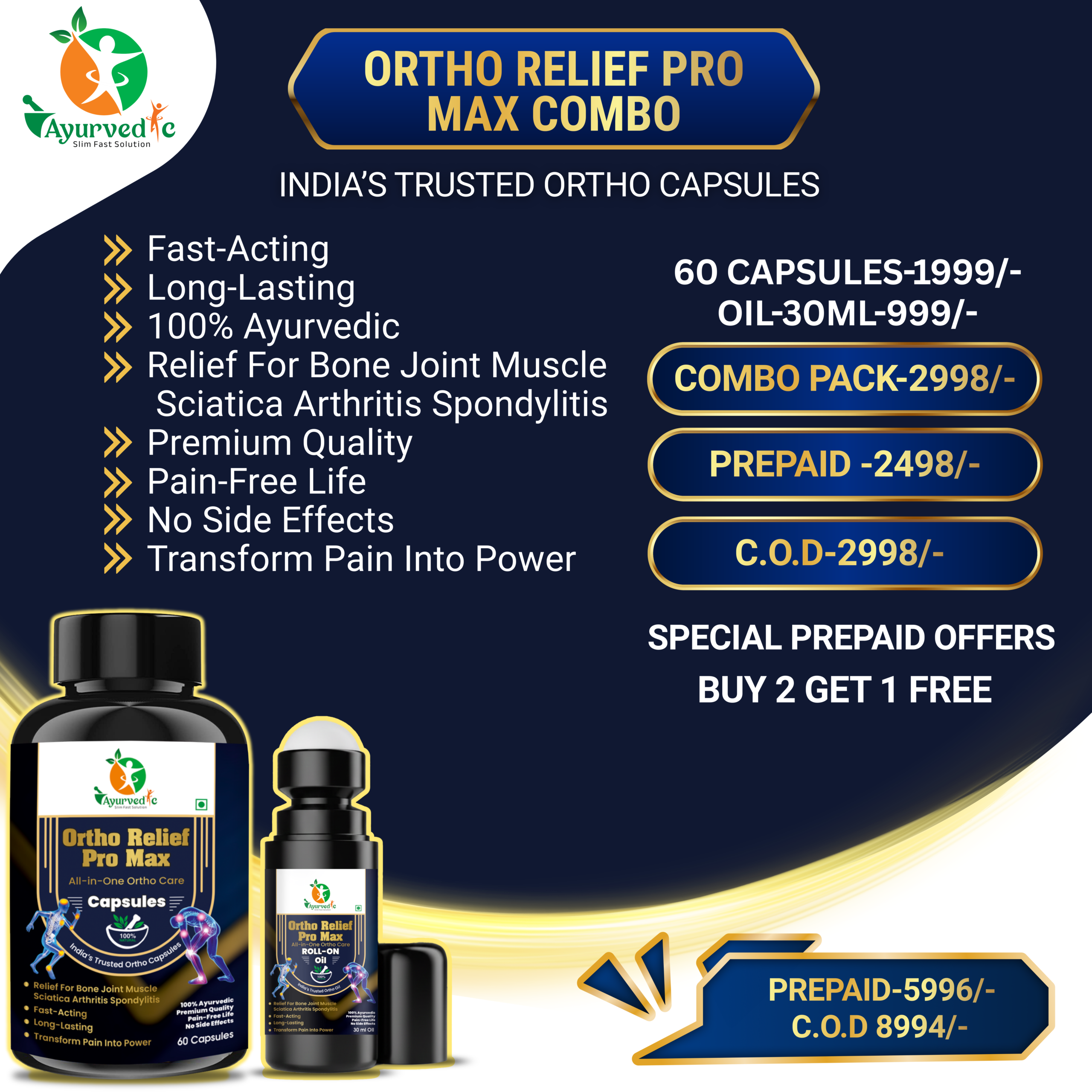 Ortho Relief Pro Max Combo